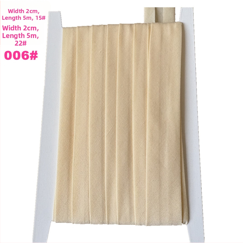 Bandă pentru margine, poliester-bumbac, 2 cm lățime, 5 m lungime, model TCB-2cm, pentru haine și textile de casă