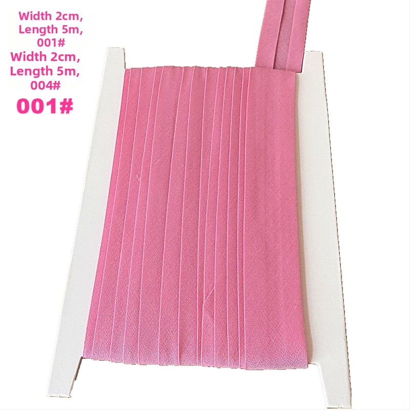 Bandă pentru margine, poliester-bumbac, 2 cm lățime, 5 m lungime, model TCB-2cm, pentru haine și textile de casă
