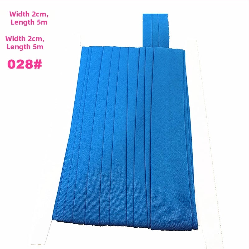 Bandă pentru margine, poliester-bumbac, 2 cm lățime, 5 m lungime, model TCB-2cm, pentru haine și textile de casă