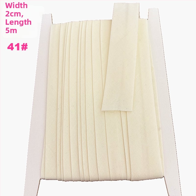 Bandă pentru margine, poliester-bumbac, 2 cm lățime, 5 m lungime, model TCB-2cm, pentru haine și textile de casă