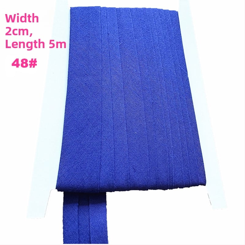 Bandă pentru margine, poliester-bumbac, 2 cm lățime, 5 m lungime, model TCB-2cm, pentru haine și textile de casă