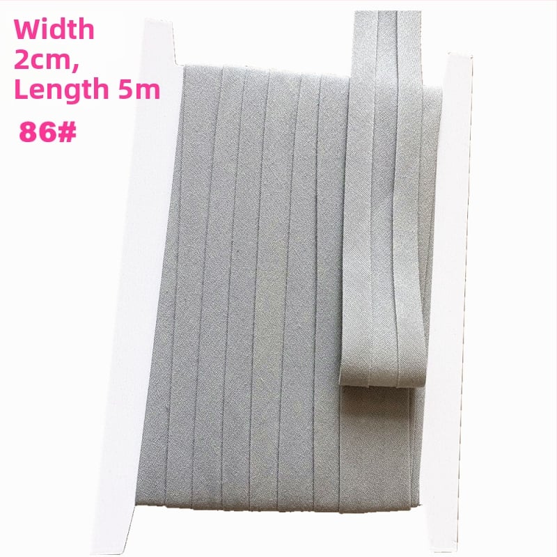 Bandă pentru margine, poliester-bumbac, 2 cm lățime, 5 m lungime, model TCB-2cm, pentru haine și textile de casă