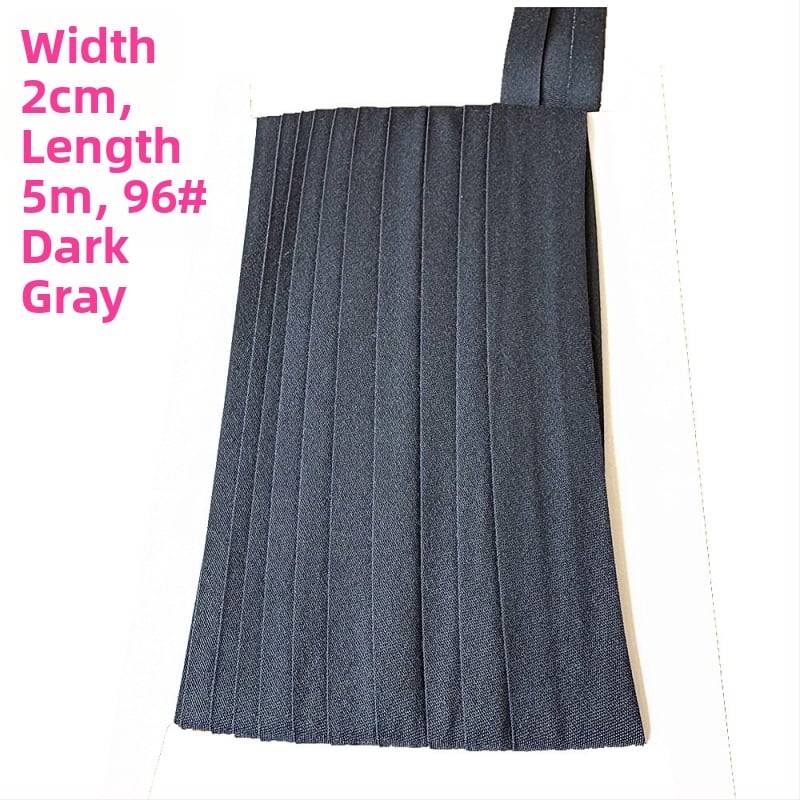 Bandă pentru margine, poliester-bumbac, 2 cm lățime, 5 m lungime, model TCB-2cm, pentru haine și textile de casă