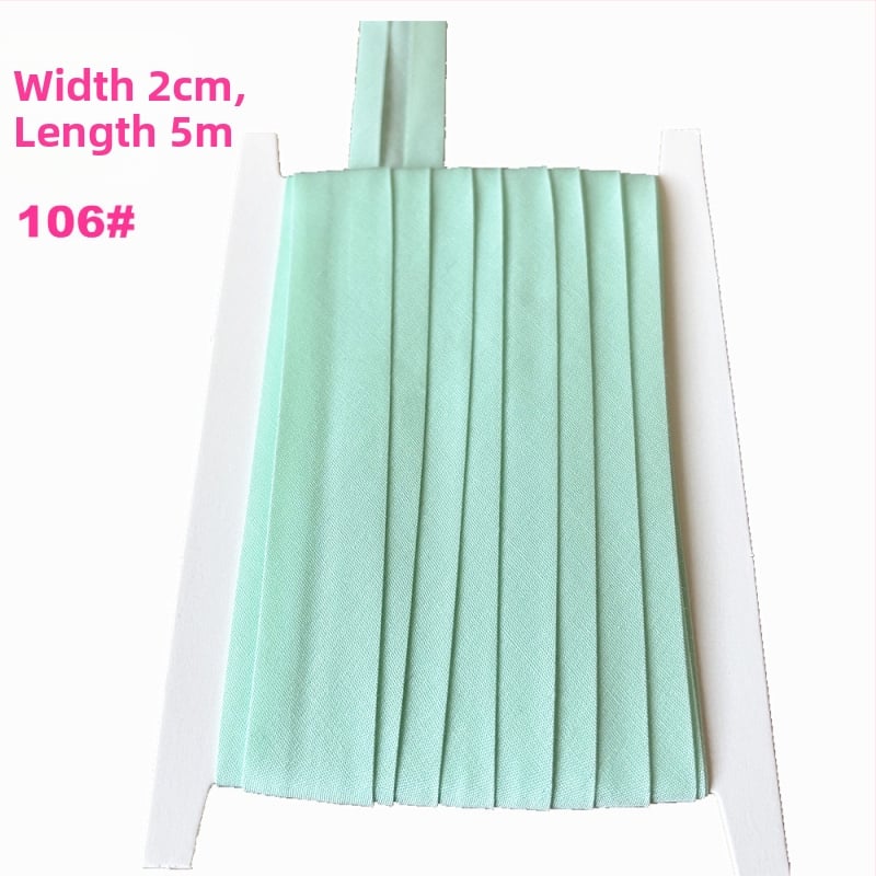 Bandă pentru margine, poliester-bumbac, 2 cm lățime, 5 m lungime, model TCB-2cm, pentru haine și textile de casă