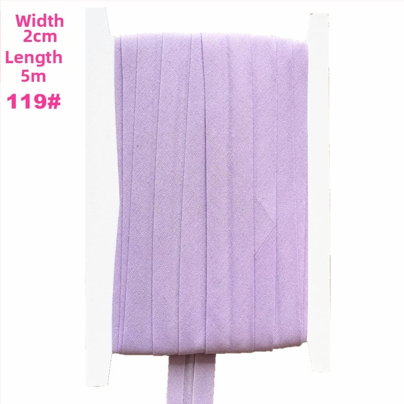 Bandă pentru margine, poliester-bumbac, 2 cm lățime, 5 m lungime, model TCB-2cm, pentru haine și textile de casă