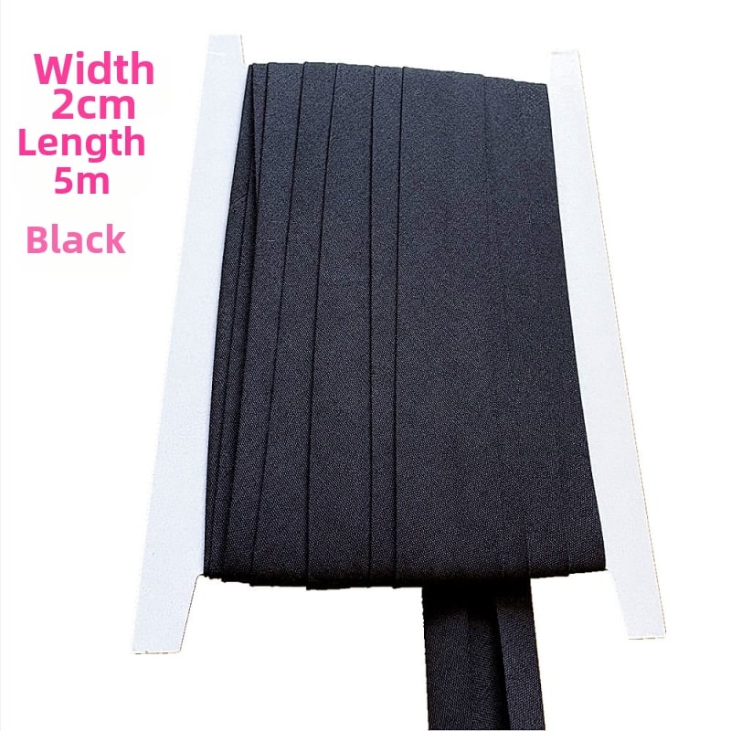 Bandă pentru margine, poliester-bumbac, 2 cm lățime, 5 m lungime, model TCB-2cm, pentru haine și textile de casă