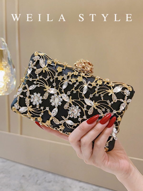 PU materijal večernja clutch torbica, poliester podstava, dizajn kuverte, pretinac za mobitel, horizontalni kvadratni oblik