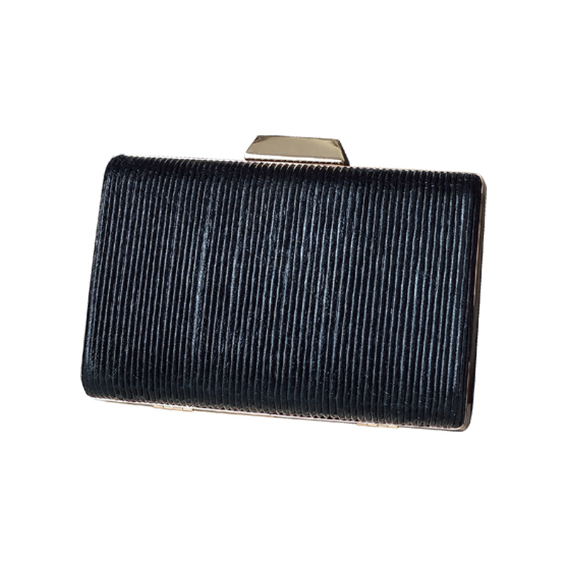 Clutch torbica večernja s plisiranim uzorkom, PU koža, uspravni kvadratni oblik, džep za mobitel, zatvaranje kopčom, urban minimalist stil