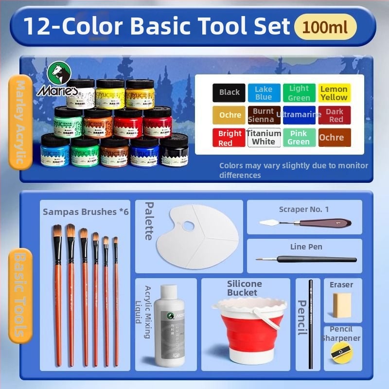 Акрилна боя Marley за акрилно рисуване (Марка: Marley; Материал: акрилна боя; Производител: Marley; Приложение: акрилно рисуване; Внос: Не)