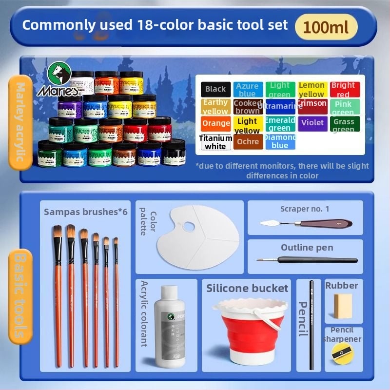 Акрилна боя Marley за акрилно рисуване (Марка: Marley; Материал: акрилна боя; Производител: Marley; Приложение: акрилно рисуване; Внос: Не)