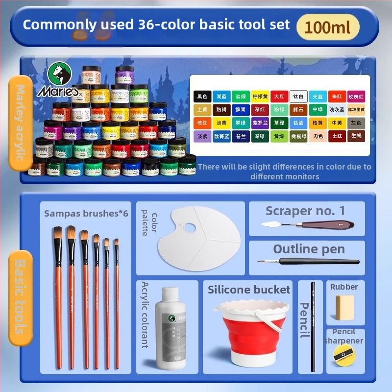 Акрилна боя Marley за акрилно рисуване (Марка: Marley; Материал: акрилна боя; Производител: Marley; Приложение: акрилно рисуване; Внос: Не)