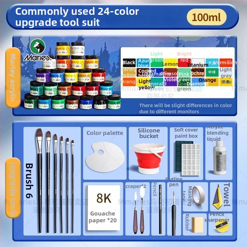 Акрилна боя Marley за акрилно рисуване (Марка: Marley; Материал: акрилна боя; Производител: Marley; Приложение: акрилно рисуване; Внос: Не)