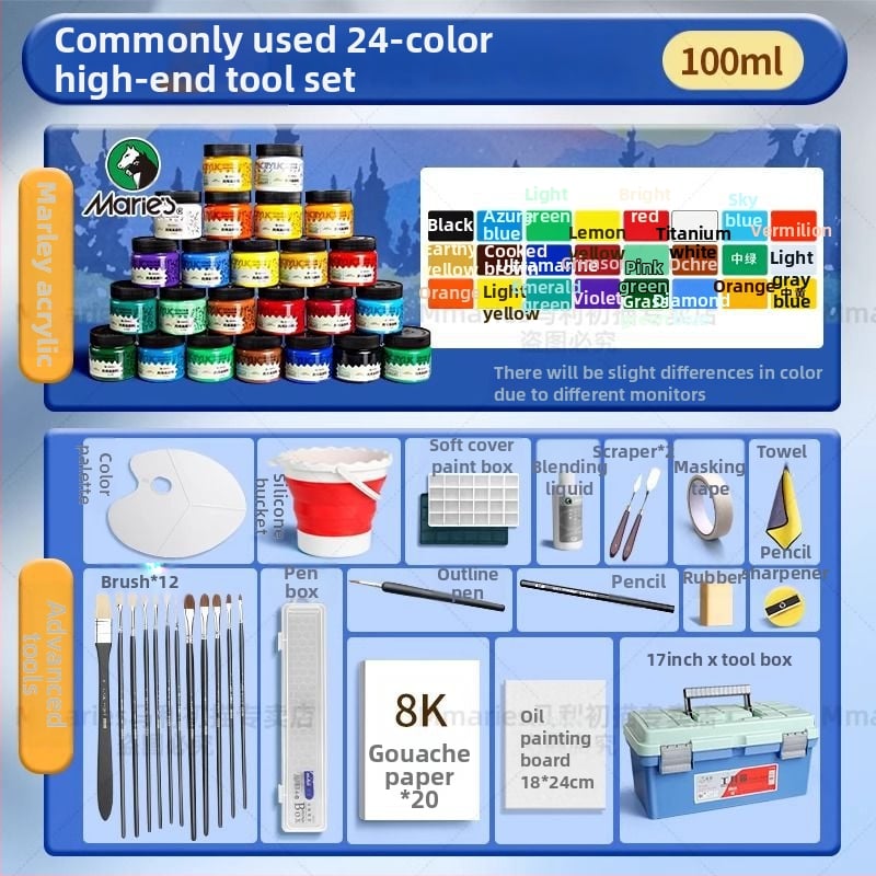 Акрилна боя Marley за акрилно рисуване (Марка: Marley; Материал: акрилна боя; Производител: Marley; Приложение: акрилно рисуване; Внос: Не)