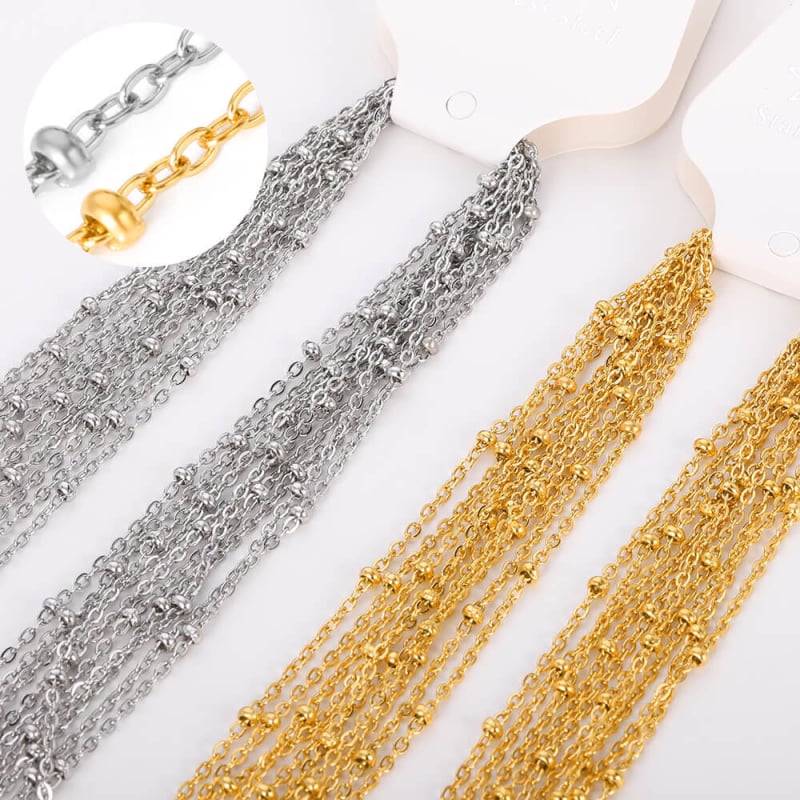 Krížový reťaz z nerezovej ocele, elektroplating, značka Cute, kvalita drahého kovu: 1