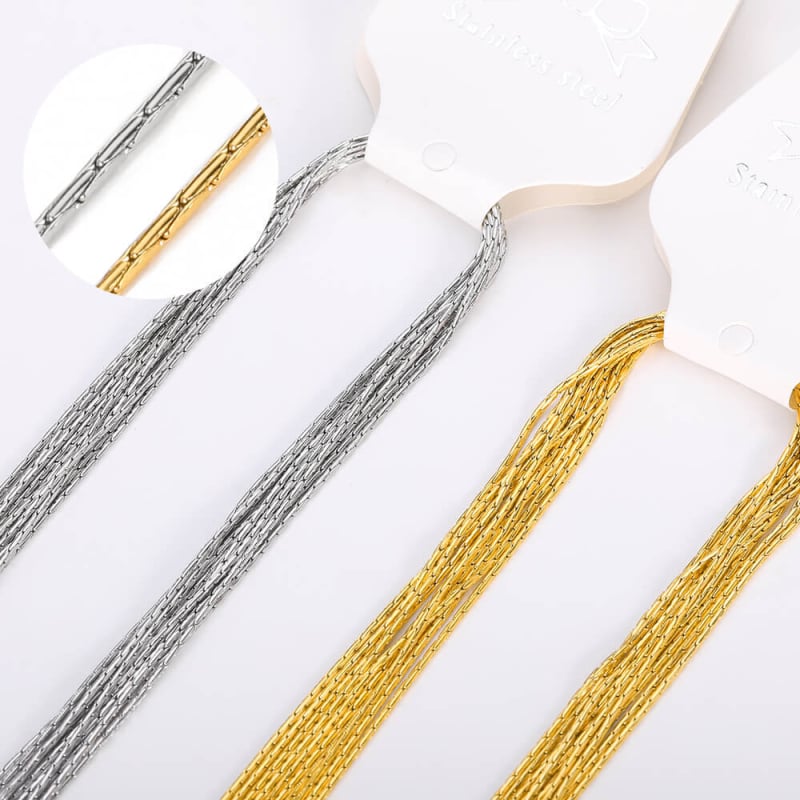 Krížový reťaz z nerezovej ocele, elektroplating, značka Cute, kvalita drahého kovu: 1