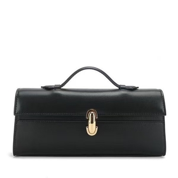 PU kožna clutch torba, gradski minimalistički stil, horizontalni kvadratni oblik, zaključavanje na bravu, laminirani unutarnji pretinac sa zipom