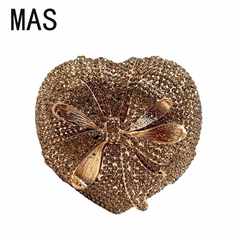 Mas PU box clutch s oblikom srca, magnetsko zatvaranje, box bag stil, proljeće 2025
