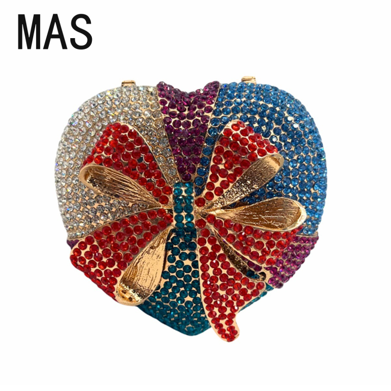 Mas PU box clutch s oblikom srca, magnetsko zatvaranje, box bag stil, proljeće 2025