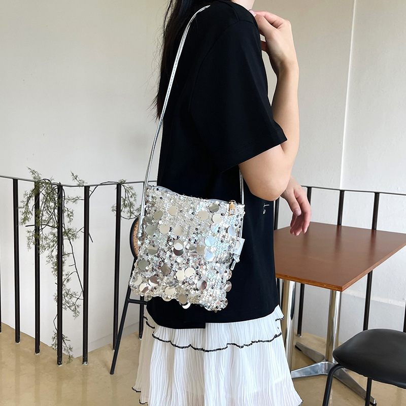 Youxuan Bucket torba u street stilu s PU podstavom, zatvarač, ID džep, jednostrana naramenica za crossbody, svakodnevna upotreba, ljeto 2025