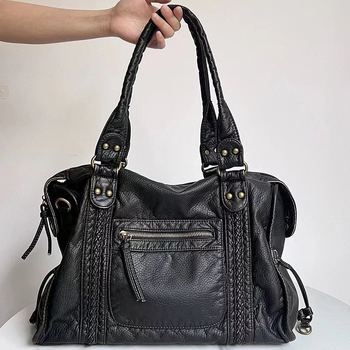 Annmuu PU kožna crossbody torba sa zatvaračem, skriveni džep i džep za mobitel, horizontalni kvadratni oblik, poliester podstava