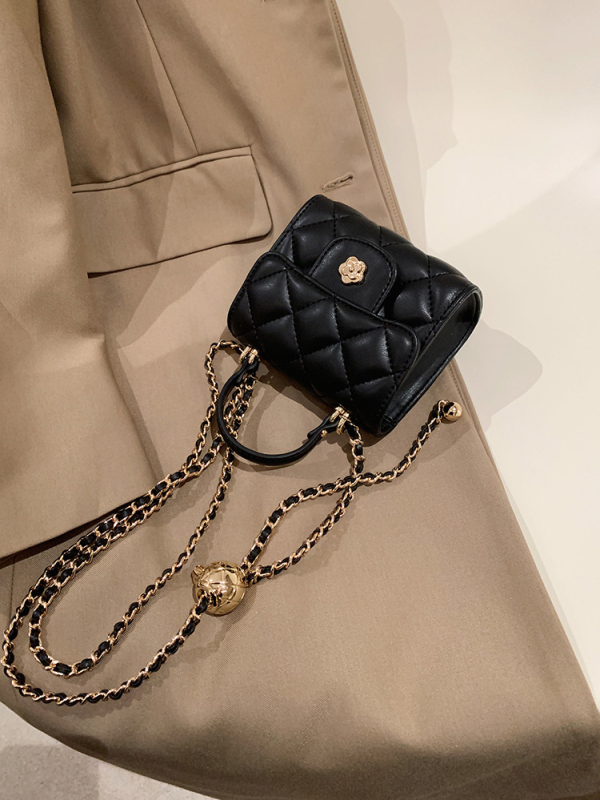 K-Style retro satchel, PU, mala kvadratna torbica s lancem, poklopac, magnetsko zatvaranje