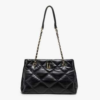 Crossbody torba, kviliran dizajn, dvostruke naramenice (materijal: PU; podstava: poliester; zatvaranje: zip; unutarnja džep s zipom; oblik: vodoravni kvadrat)