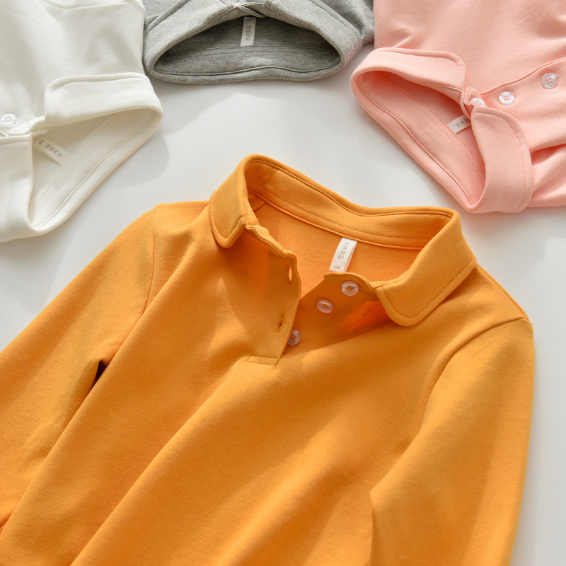 Dječji polo majica od 100% pamuka, unisex, dugi rukav, polo ovratnik, za uzrast 3–14 godina, proljeće i jesen