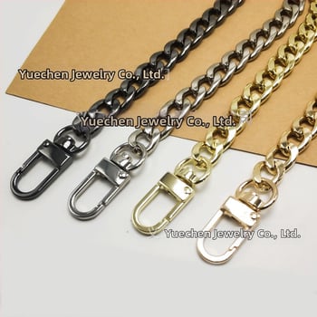 Reťazový ramenný popruh na tašky – odnímateľný, predlžovací reťaz, hliník, elektroplátovaný