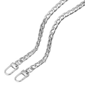 Reťazový ramenný popruh na tašky – odnímateľný, predlžovací reťaz, hliník, elektroplátovaný