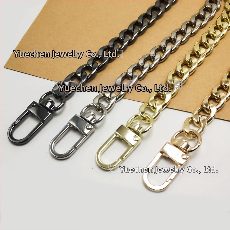 Reťazový ramenný popruh na tašky – odnímateľný, predlžovací reťaz, hliník, elektroplátovaný