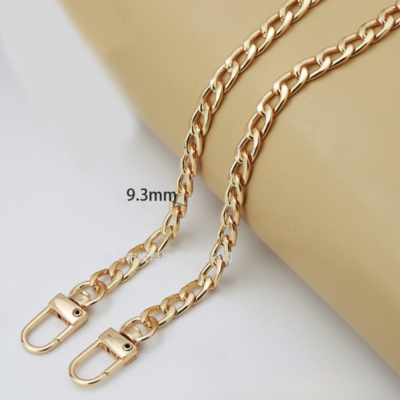 Reťazový ramenný popruh na tašky – odnímateľný, predlžovací reťaz, hliník, elektroplátovaný