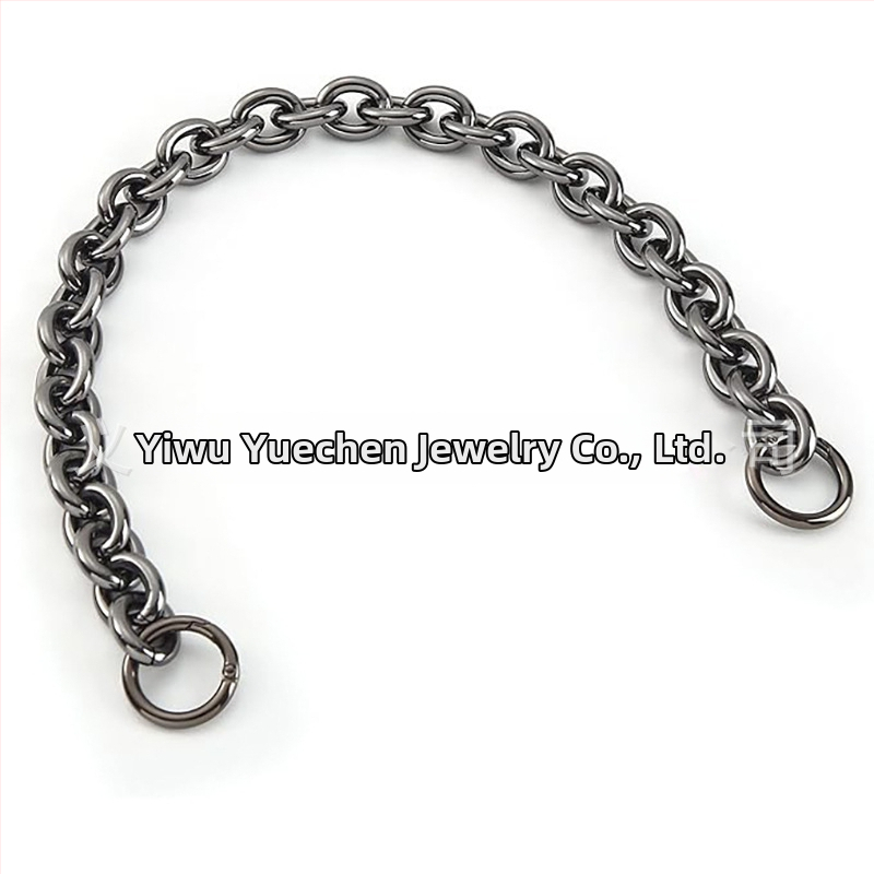 Reťazový ramenný popruh na tašky – odnímateľný, predlžovací reťaz, hliník, elektroplátovaný