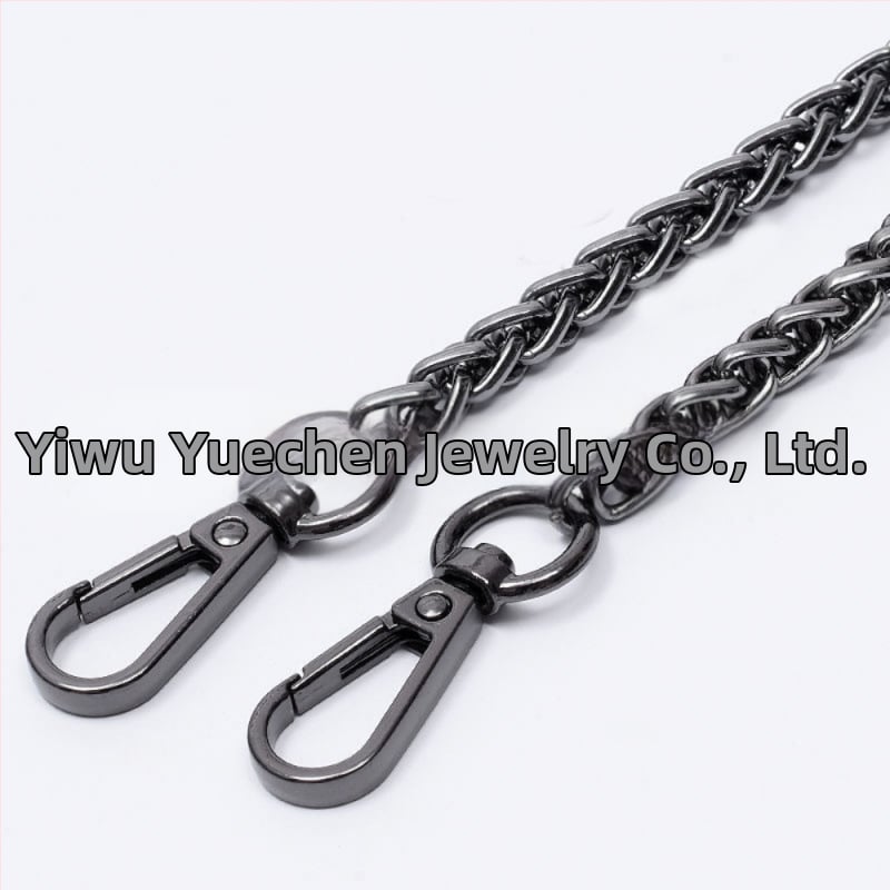 Reťazový ramenný popruh na tašky – odnímateľný, predlžovací reťaz, hliník, elektroplátovaný