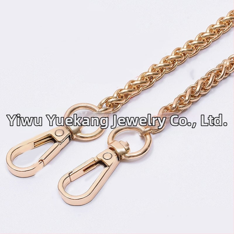 Reťazový ramenný popruh na tašky – odnímateľný, predlžovací reťaz, hliník, elektroplátovaný