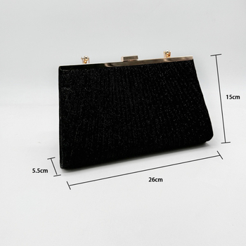 Večernja clutch torbica s plisiranim dizajnom, podstava od poliestera, horizontalni četvrtasti oblik, brava za zaključavanje, unutarnja ID pretinac — Yili