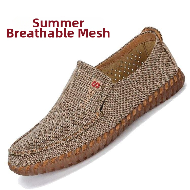 Pantofi slip-on casual pentru bărbați din pânză, cu partea superioară din cânepă, talpă TPR, respirabili, vârf ascuțit