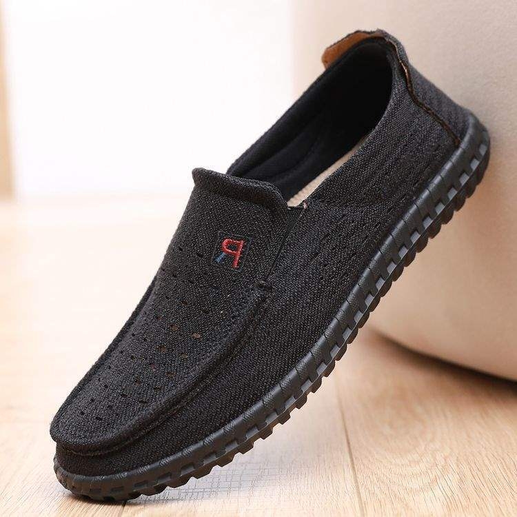 Pantofi slip-on casual pentru bărbați din pânză, cu partea superioară din cânepă, talpă TPR, respirabili, vârf ascuțit