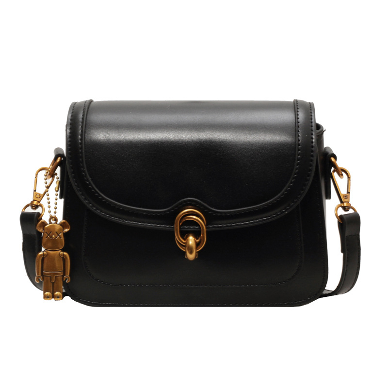 PU kožna crossbody torba, kvadratnog oblika, s poklopcem, unutarnji džep sa zatvaračem