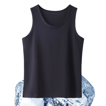 Lyocell безръкав потник за лято, лек плат, кръгло деколте, спортен стил, 30–50% Lyocell
