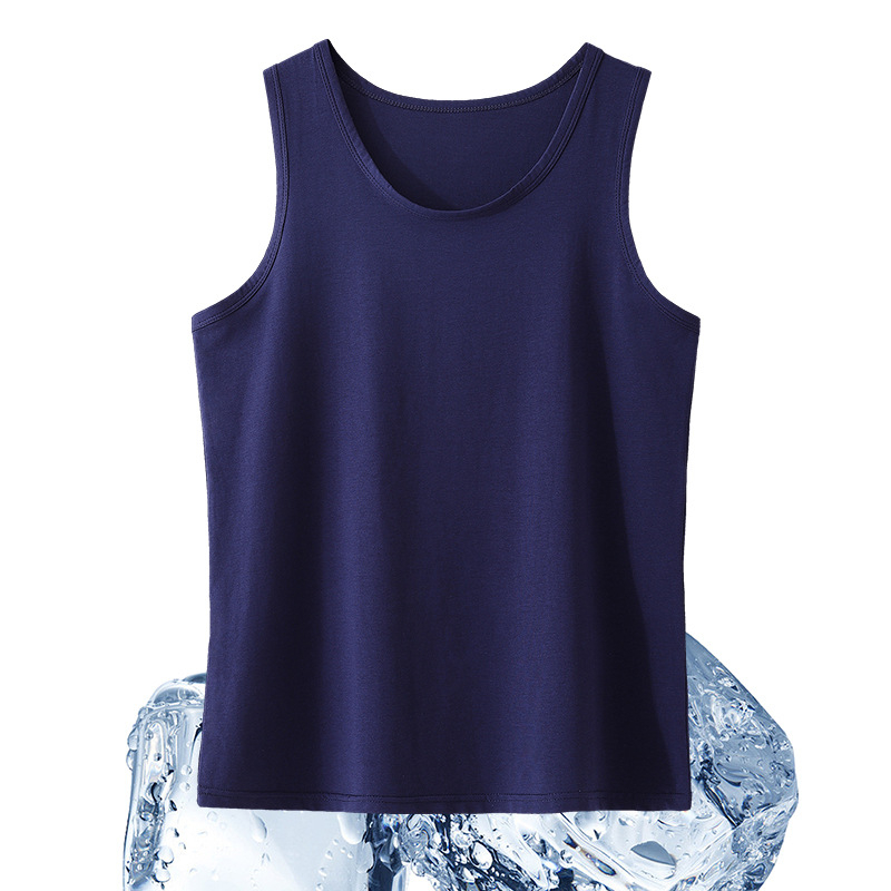 Lyocell безръкав потник за лято, лек плат, кръгло деколте, спортен стил, 30–50% Lyocell