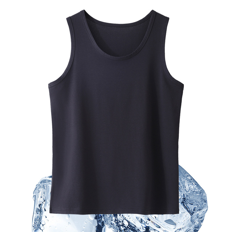 Lyocell безръкав потник за лято, лек плат, кръгло деколте, спортен стил, 30–50% Lyocell