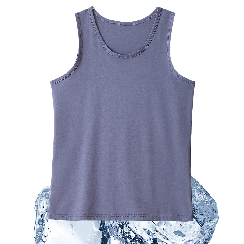 Lyocell безръкав потник за лято, лек плат, кръгло деколте, спортен стил, 30–50% Lyocell