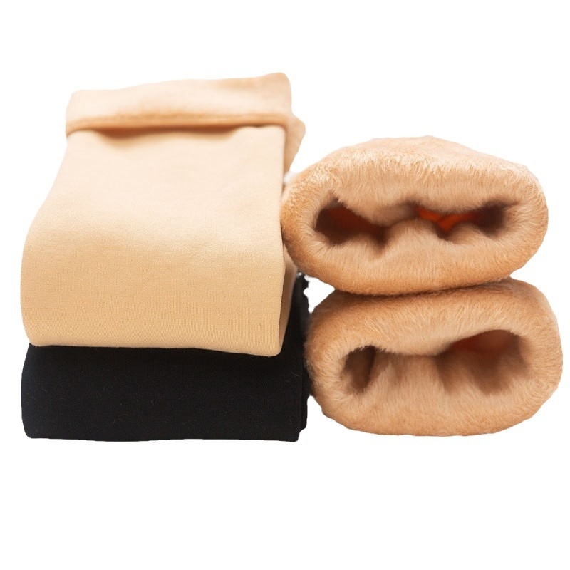 Unisex čarape za zimu s podijeljenim prstima, fleece unutra, debele i tople, srednje duljine, od poliestera