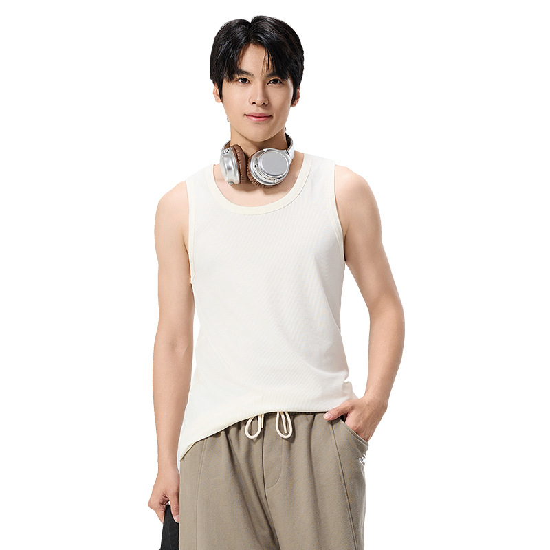 Безръкав потник с рибена плетка — Modal-вискоза смес (90–95%), дебел плат 251–300 г/м², кръгло деколте (Пролет 2025)