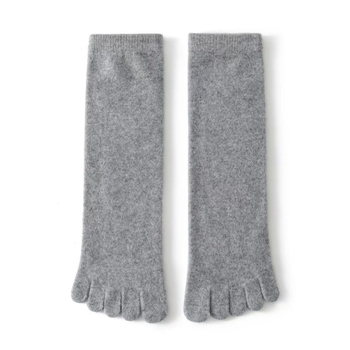 Kašmirske čarape s pet prstiju, unisex, srednje duljine, bez šavova, zimske