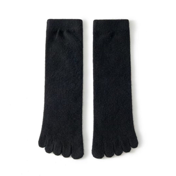Kašmirske čarape s pet prstiju, unisex, srednje duljine, bez šavova, zimske