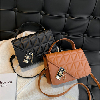 PU crossbody torba u uličnom stilu, mala kvadratna torba, horizontalni oblik, zatvaranje klapom
