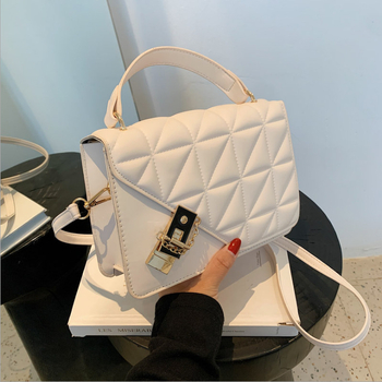 PU crossbody torba u uličnom stilu, mala kvadratna torba, horizontalni oblik, zatvaranje klapom