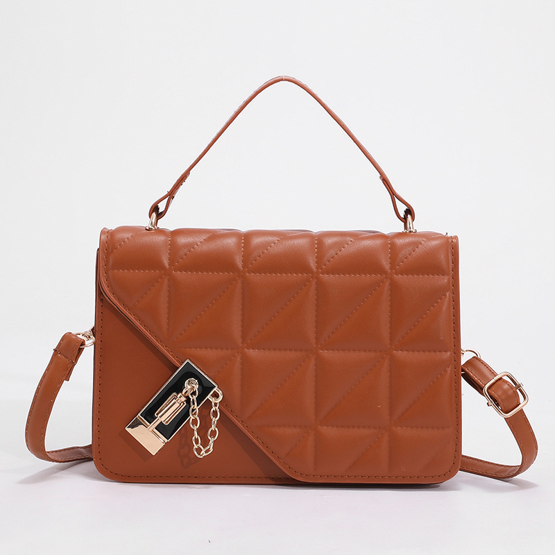 PU crossbody torba u uličnom stilu, mala kvadratna torba, horizontalni oblik, zatvaranje klapom