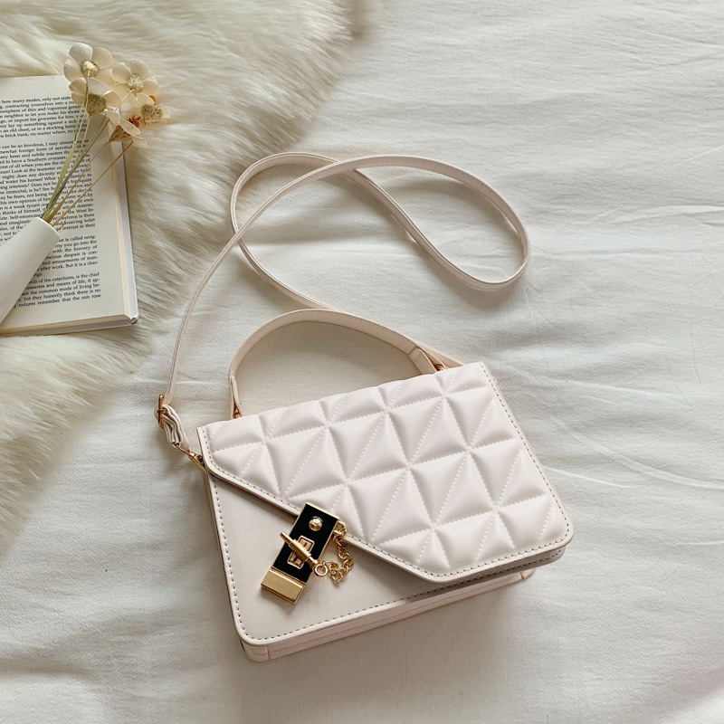 PU crossbody torba u uličnom stilu, mala kvadratna torba, horizontalni oblik, zatvaranje klapom
